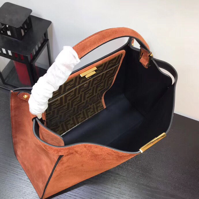 Fendi Peekaboo X-Lite Camurça Brown