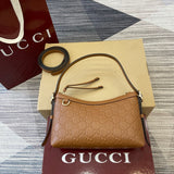 Gucci GG Emblem Small Shoulder Bag Brown