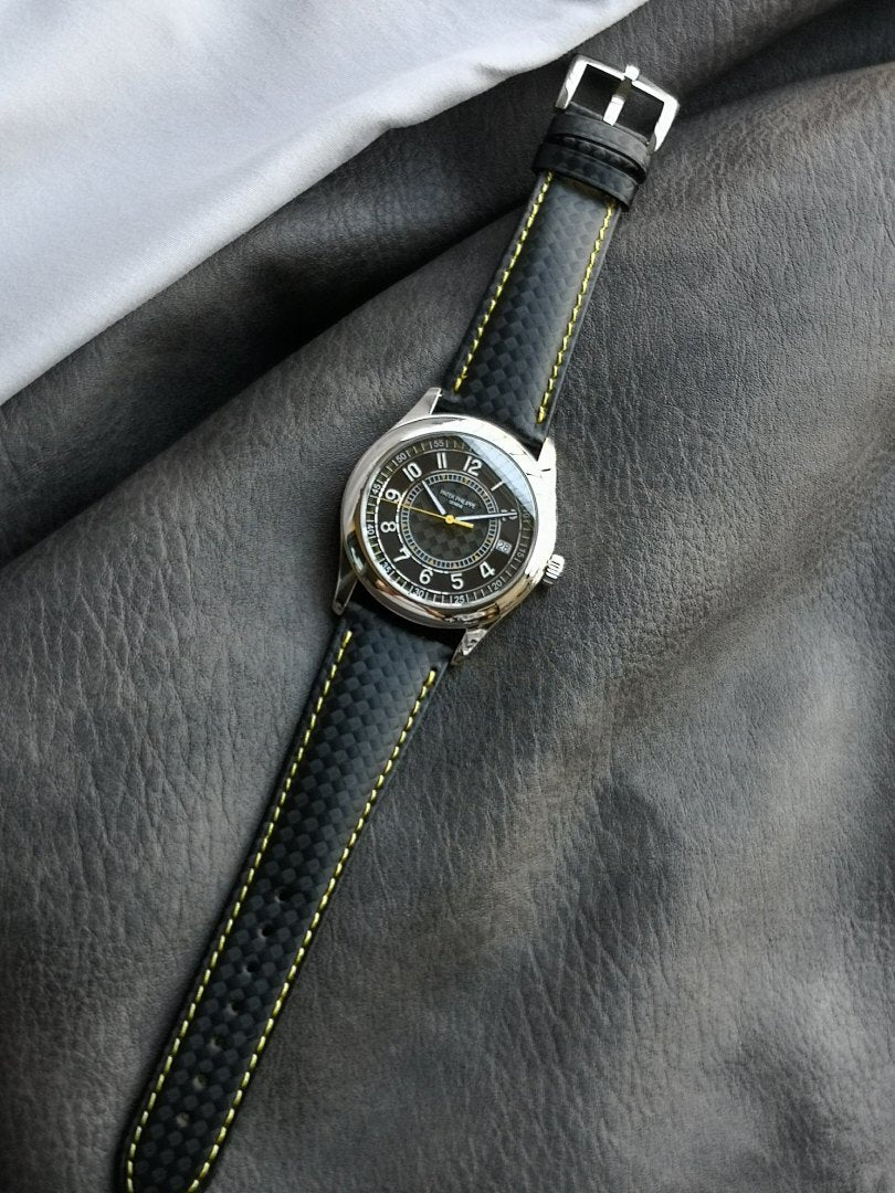 Patek Philippe Calatrava "Ebony" Black Dial With Yellow Accents