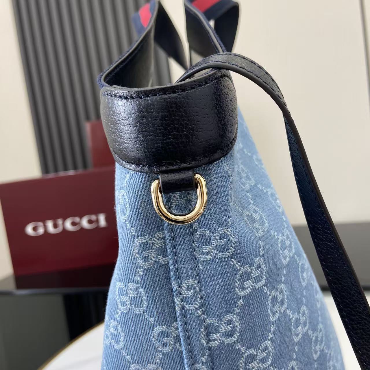 Gucci Giglio Large Tote Bag Blue