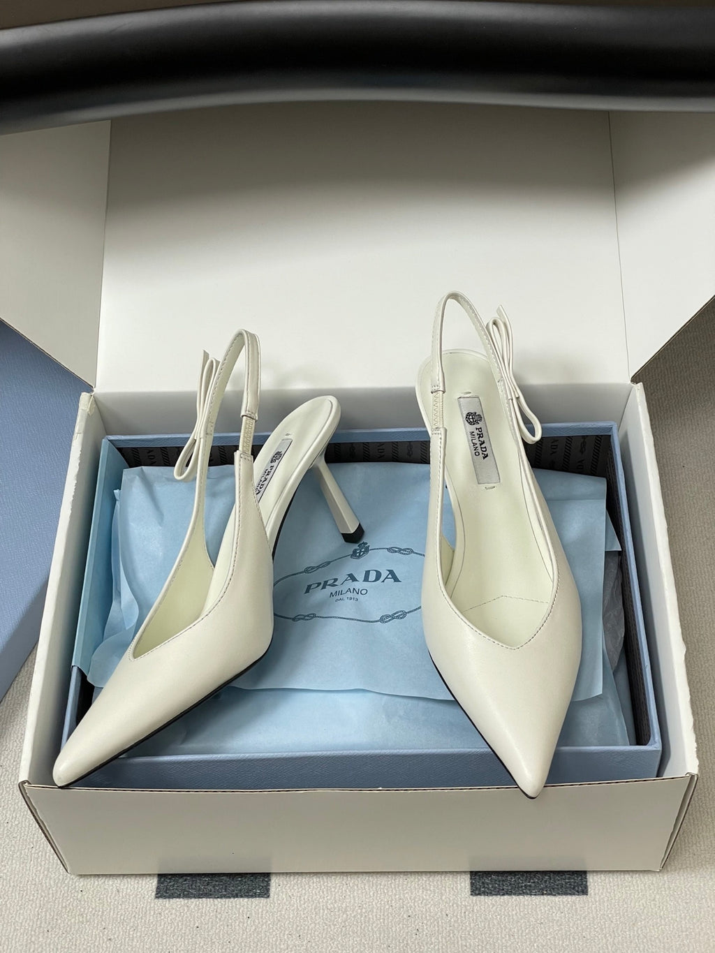 Prada  Slingback Pumps  White