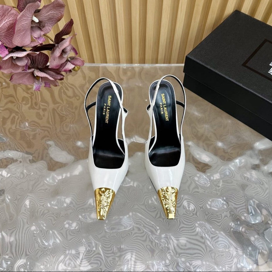 Saint Laurent Scarpin Slingback Jeanne White
