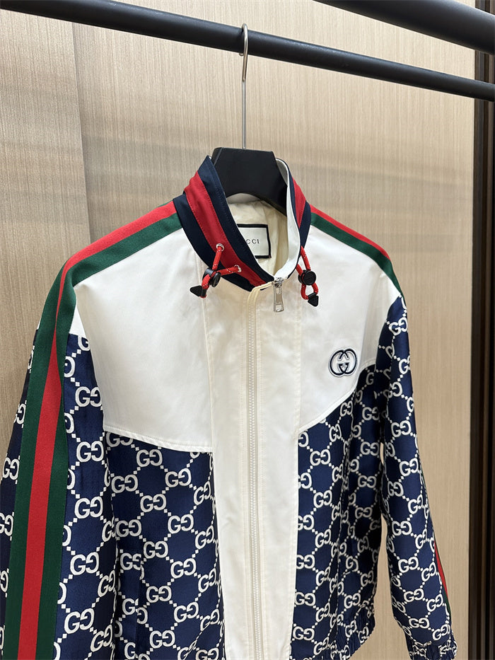 Jaqueta Corta-Vento Gucci GG Monogram Color-Block