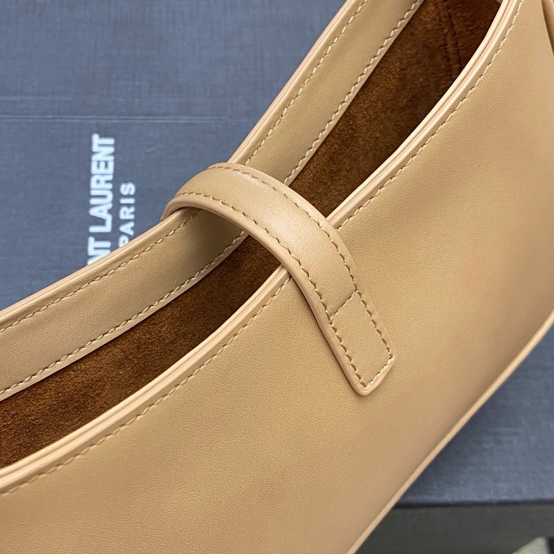 Saint Laurent Le 5 À 7 Top Handle Bag Nude Ferragens Douradas