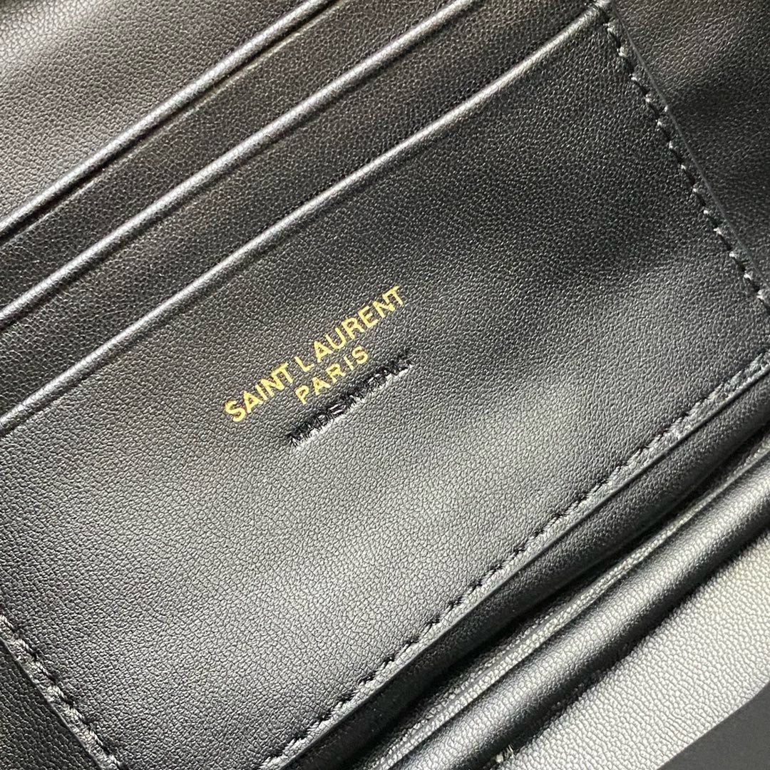 Saint Laurent Lou Camera Bag Olive Green Ferragens Douradas