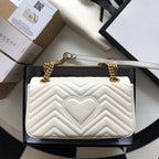 Gucci GG Marmont Small Matelasse Bag White.