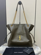 Saint Laurent Shopping Jamie 4.3 Quilted Bag army green Ferragens Douradas