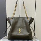 Saint Laurent Shopping Jamie 4.3 Quilted Bag army green Ferragens Douradas