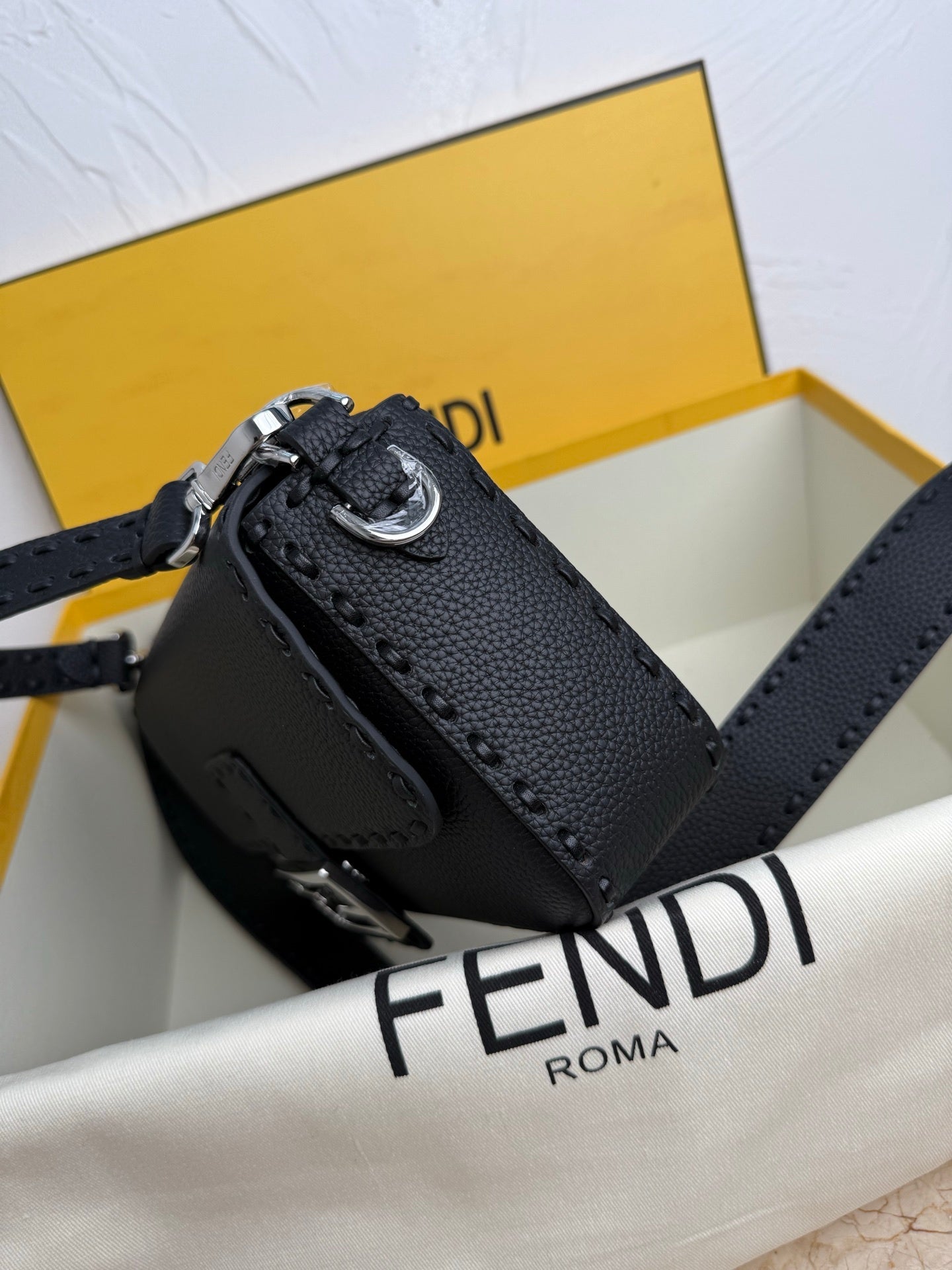 Fendi Baguette Selleria FF Black