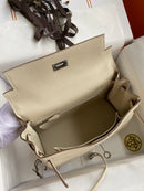 Bolsa Hermes Kelly Off White 25cm