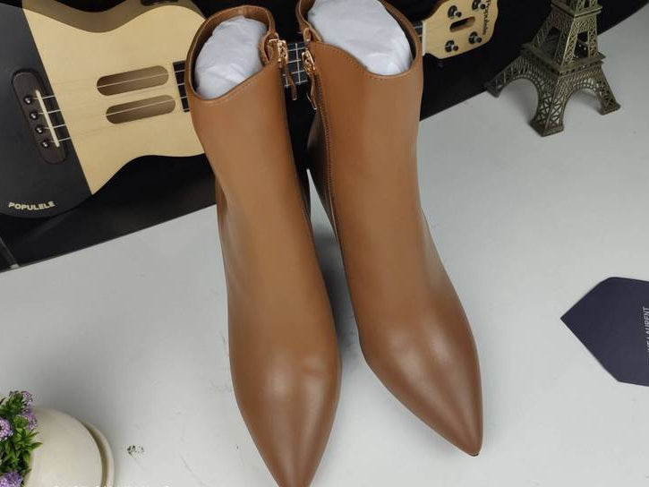 bota de cano curto Saint Laurent brown