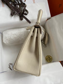 Bolsa Hermes Kelly Off White 25cm