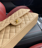 Chanel Classic Double Flap Quilted Medium Beige Dark .