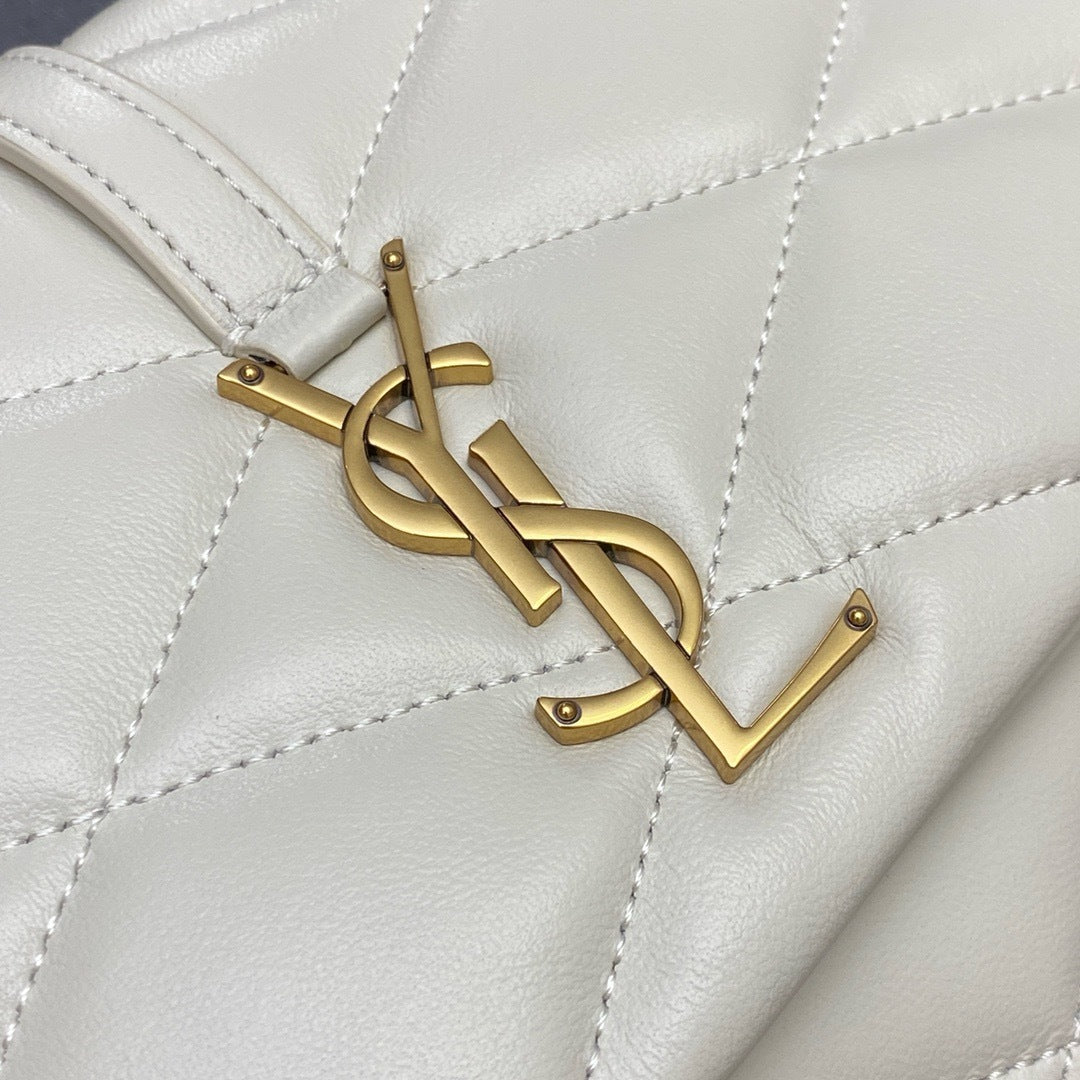 Saint Laurent Jamie Shoulder Bag Off White Ferragens Douradas