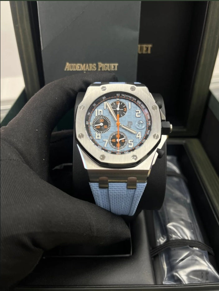 Relógio Audemars Piguet Royal Oak Chronograph Stainless Steel Blue Dial