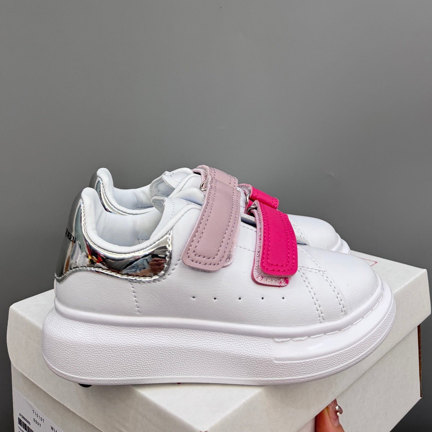 Tênis Alexander McQueen White with Pink Infantil