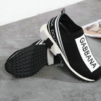 Dolce & Gabbana Sorrento Logo Slip On Black Grey White