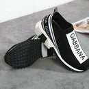 Dolce & Gabbana Sorrento Logo Slip On Black Grey White
