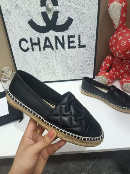 Espadrilles Chanel Lambskin Black