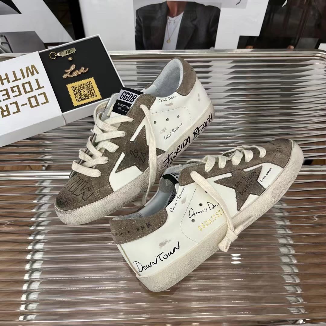 Golden Goose Superstar White Taupe Graffiti