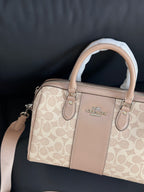 Coach Rowan Satchel Khaki Chalk