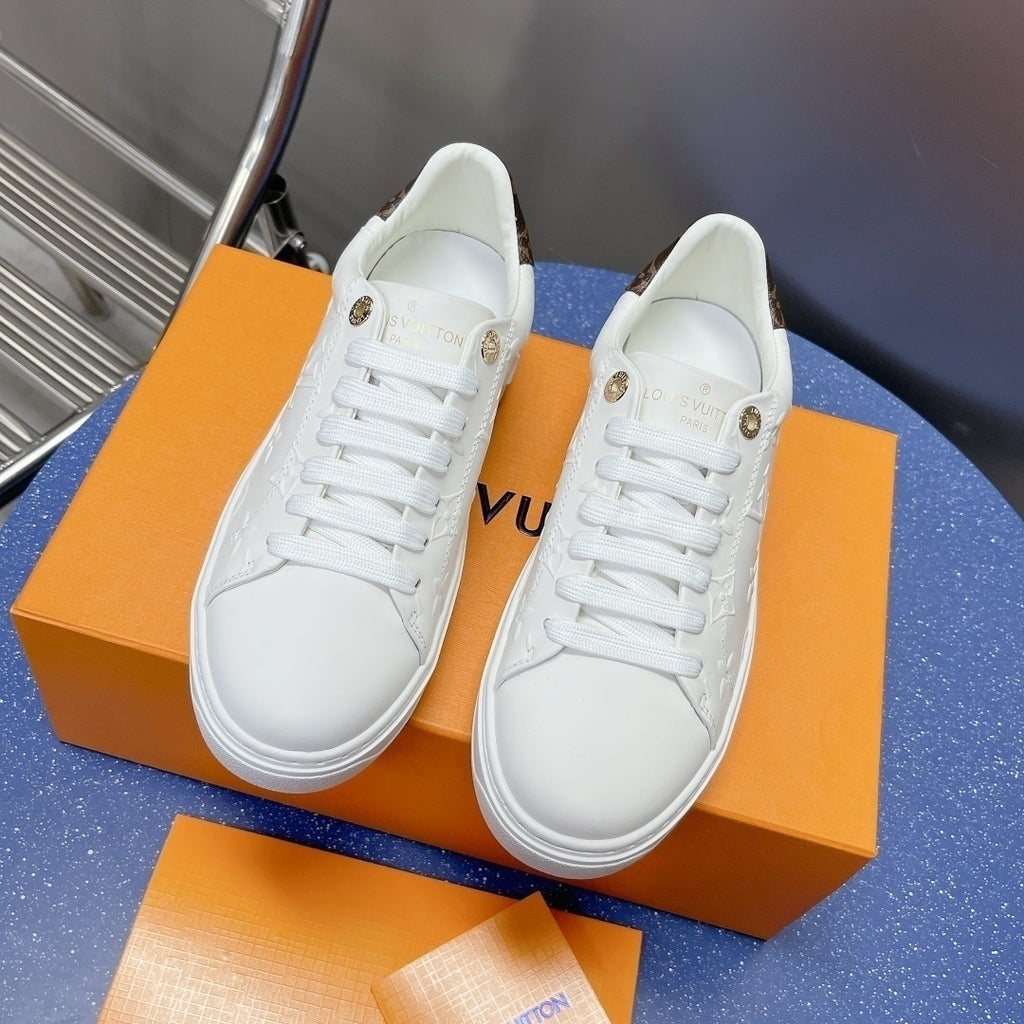 Lv Time Out Debossed Monogram Leather White. – Manfrim Store