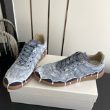 Maison Margiela Replica Low "Hand Painted Navy Canvas/Denim