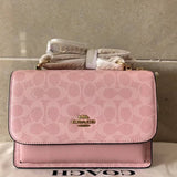 Coach Mini Klare Crossbody Bag Pink Ferragens Douradas