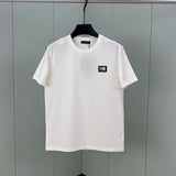 CAMISETA DOLCE & GABBANA SQUARE  LEATHER LOGO WHITE
