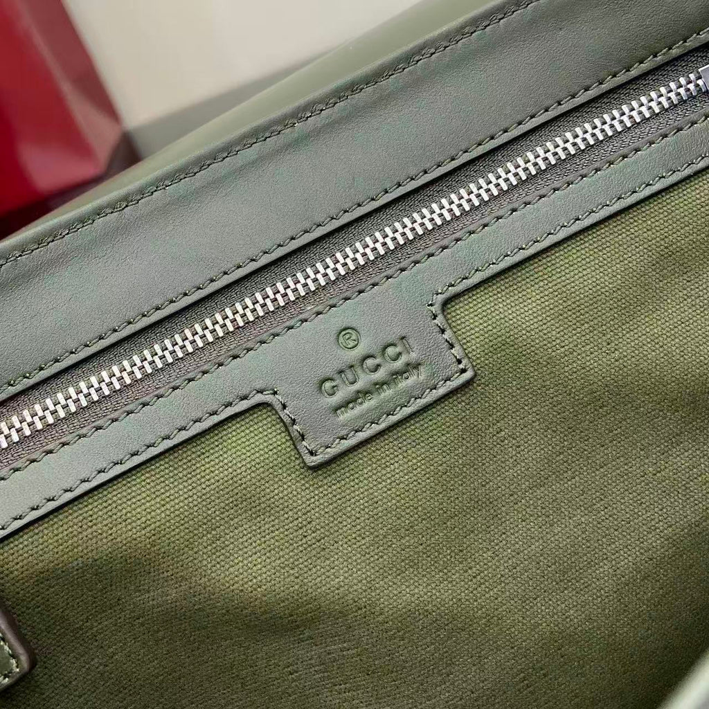 Gucci GG Monogram Messenger Bag Green