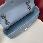 Gucci GG Marmont Small Matelasse Bag Blue