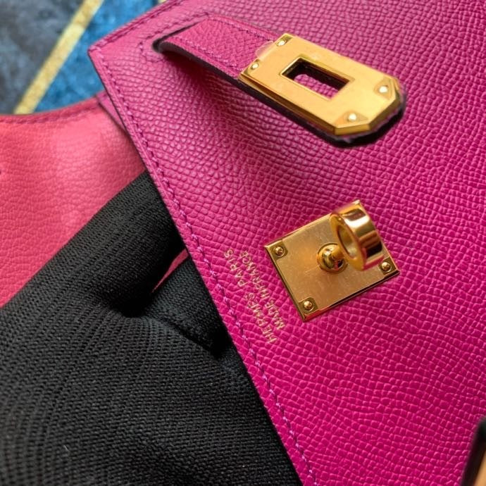 Bolsa Kelly Sellier Mini II Rose Pourpre (tamanho 20) .