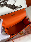 Bolsa Hermes Kelly Orange 25cm