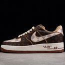 Nike Air Force 1 Low Louis Vuitton Monogram Brown Damier Azur 8A8PYL-101
