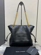 Saint Laurent Jamie 4.3 Shopping Tote Black Gold With Pouch
