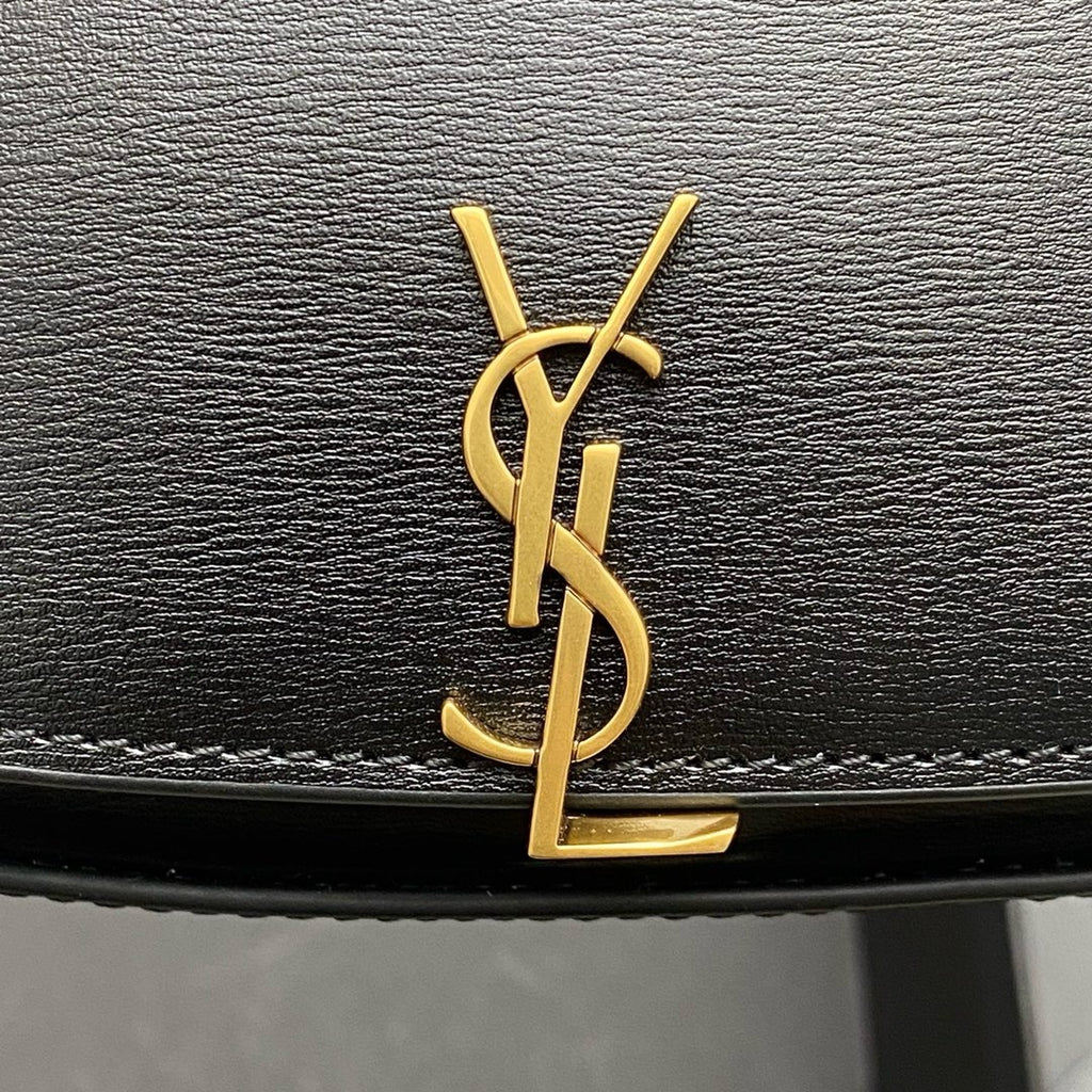 Saint Laurent Mini Voltaire in Box Black Ferragens Douradas