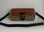 Coach Morgan Signature Shoulder Bag Marrom Caramelo