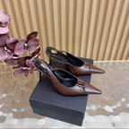 Scarpin Babylone Breteuil Saint Laurent  Brown Lambskin