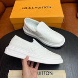 Lv Slip on Leather White