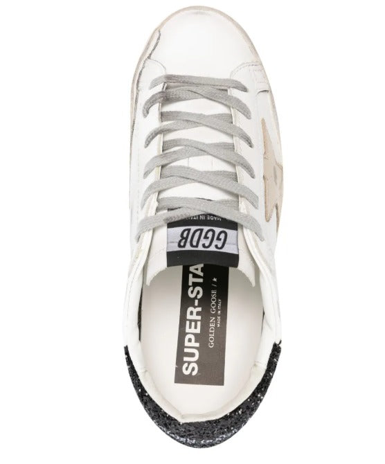 Golden Goose Super-Star com gliter preto