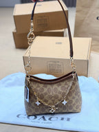 Coach Laurel Midnight Charm Shoulder Bag Brown
