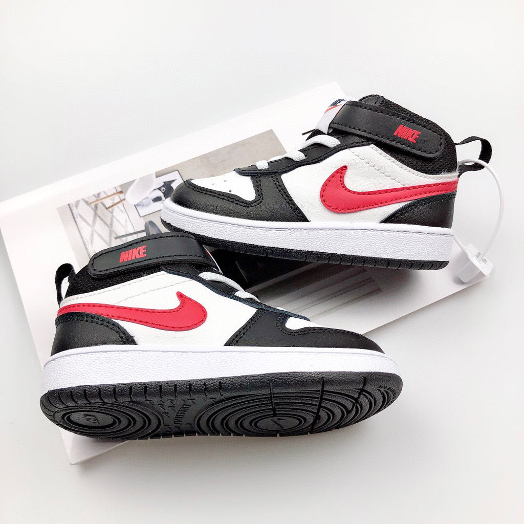 Nike Court Borough Mid 2 Infantil Branco Preto Vermelho