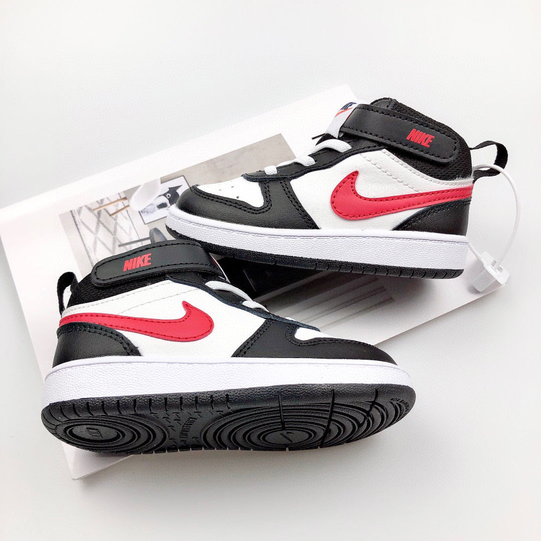 Nike Court Borough Mid 2 Infantil Branco Preto Vermelho