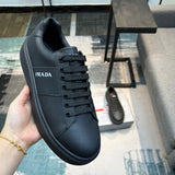 Prada Black Leather Sneaker