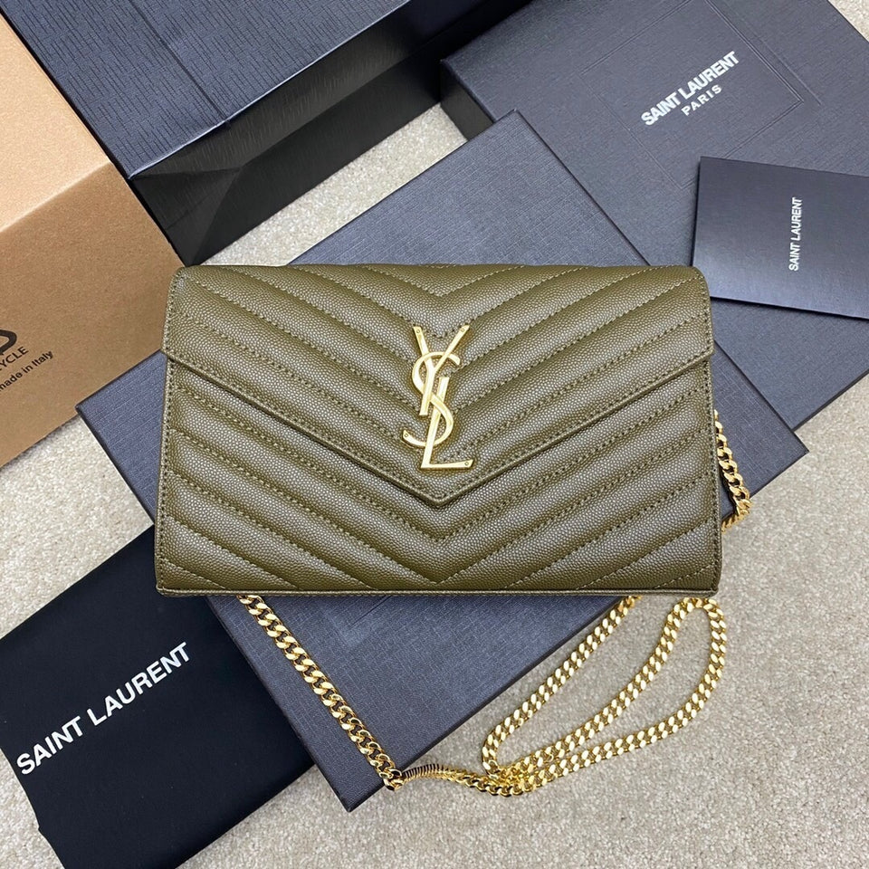 Saint Laurent Should Bag green