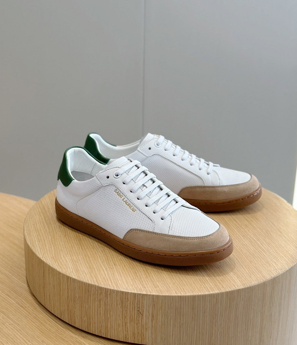 TÊNIS YVES SAINT LAURENT MESH AND LEATHER SNEAKERS LACE-UP