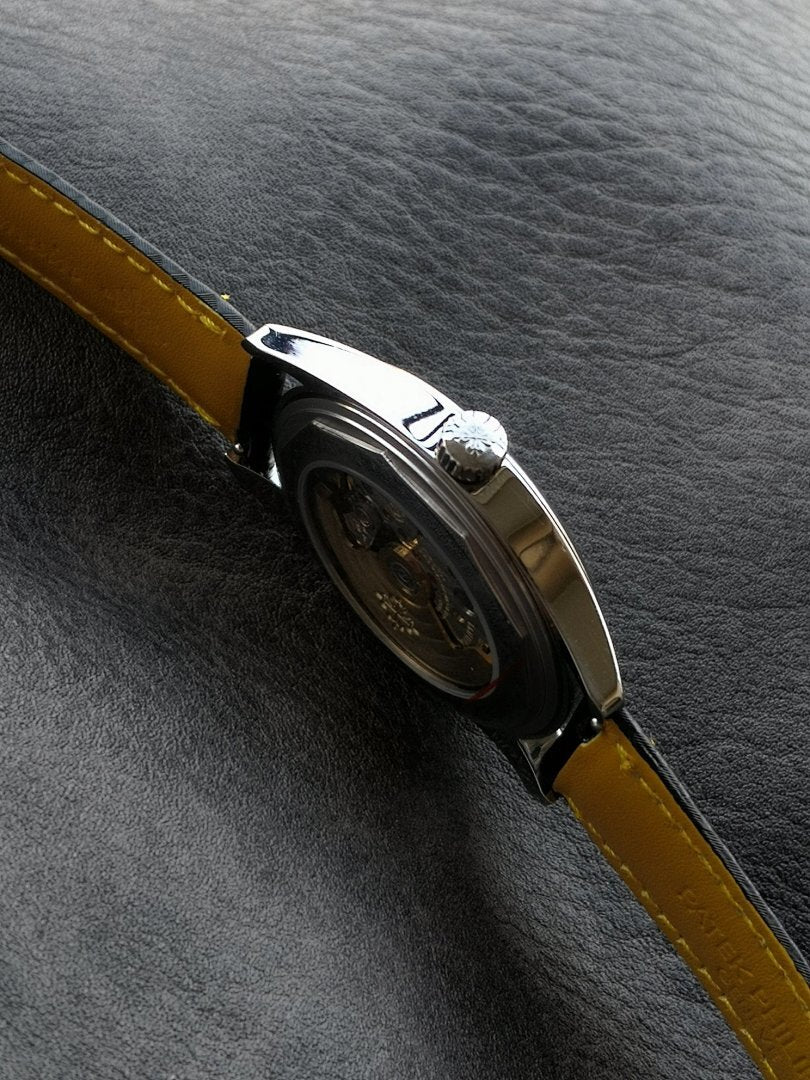 Patek Philippe Calatrava "Ebony" Black Dial With Yellow Accents
