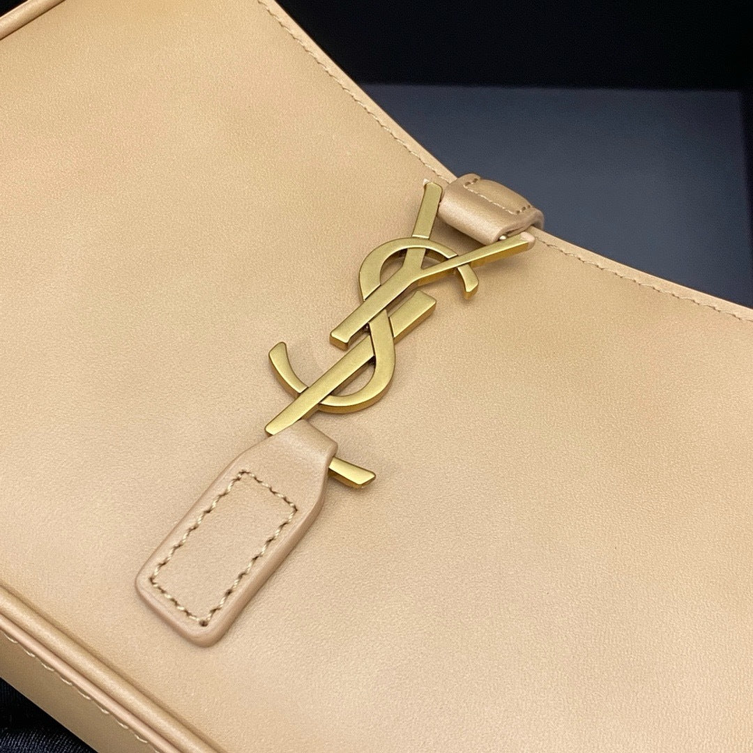 Saint Laurent Le 5 À 7 Top Handle Bag Nude Ferragens Douradas