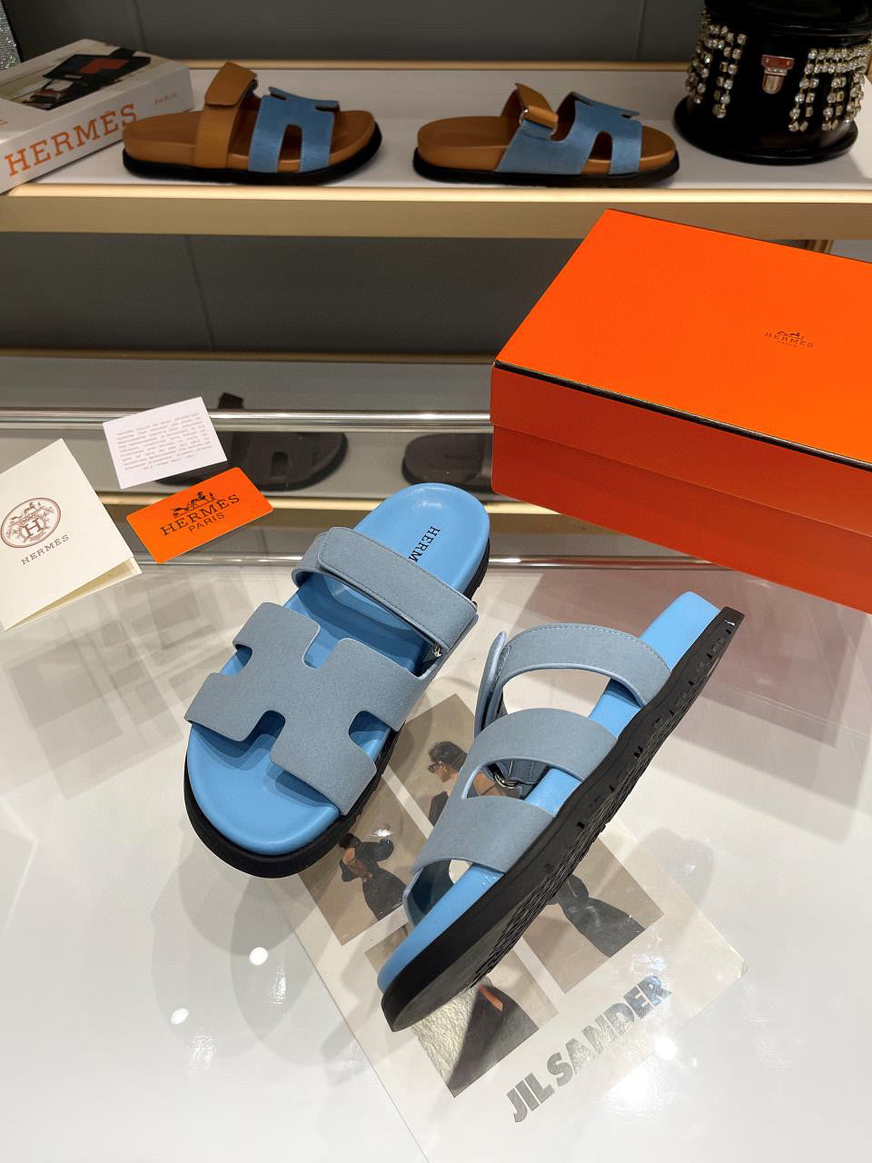 Hermes Chypre Blue Sandal