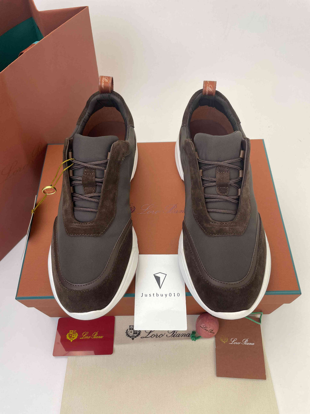 Loro Piana Modular Walk Suede Brown